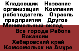 Кладовщик › Название организации ­ Компания-работодатель › Отрасль предприятия ­ Другое › Минимальный оклад ­ 27 000 - Все города Работа » Вакансии   . Хабаровский край,Комсомольск-на-Амуре г.